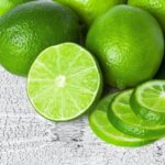 Fresh limes with leaves